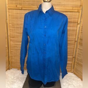 Port Authority woman’s button down blouse dress shirt size medium